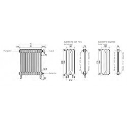 Radiador Hierro labrado